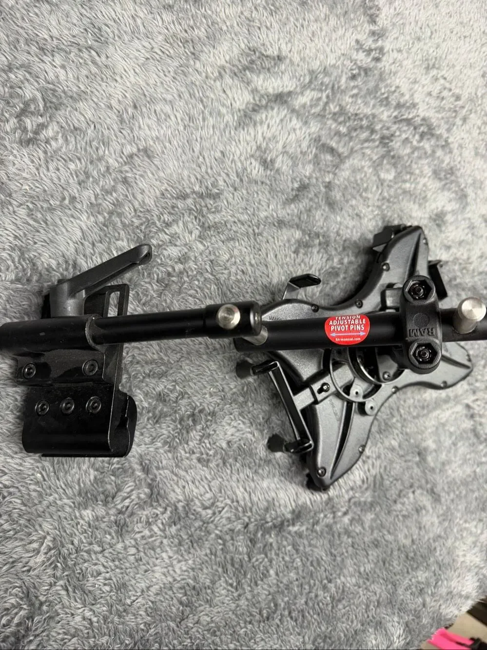 Healthwares Retract4 RAM Mount Wheelchair or Other Tablet Holder. With Pivot Arm